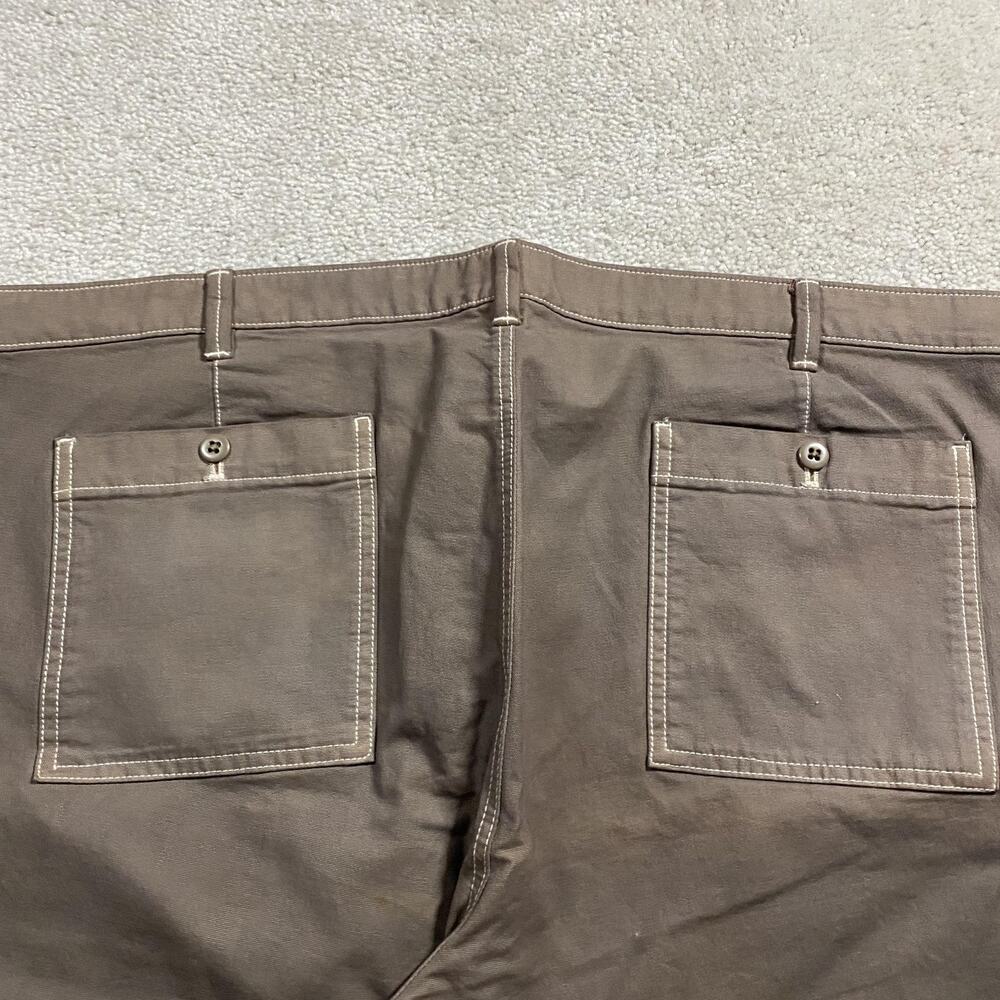 GAP Pants Mens 42 Brown Straight Leg Workwear Twill Chino Field Work Custom Dye - Picture 3 of 9